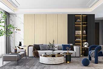 大理轻奢风格-客厅